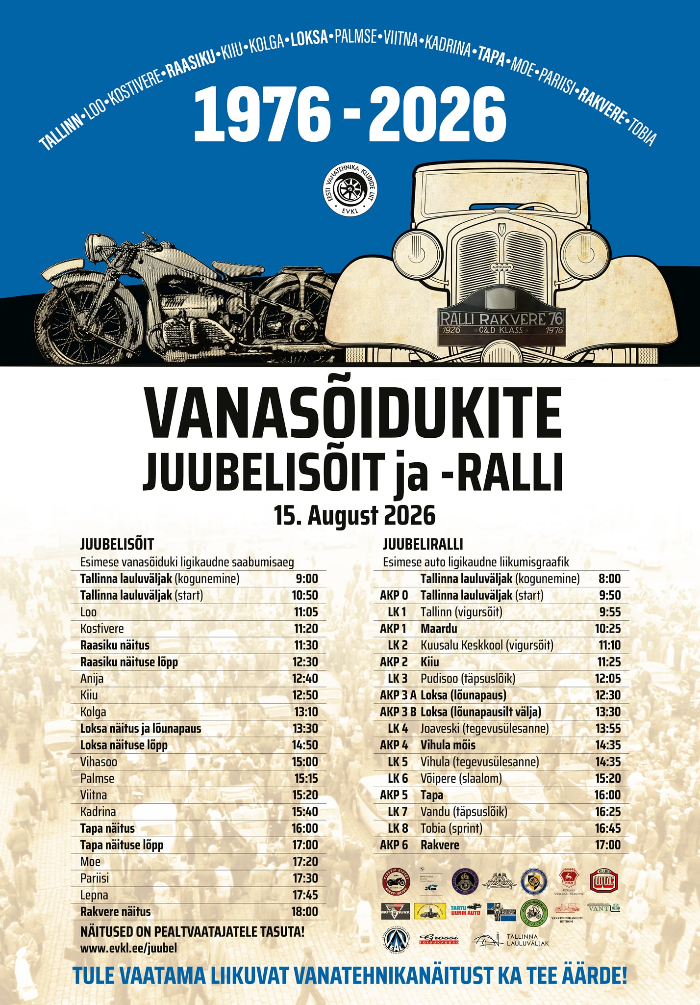 Vanasõidukite Juubelisõit 2026